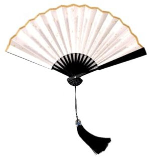 NTIYOU Folding Fan Mini Folding Fan Multicolor Handheld Folded Fan Folding Paper Hand Held Fans for Wedding Party Home DIY Decoration Hand fans(Blanc)
