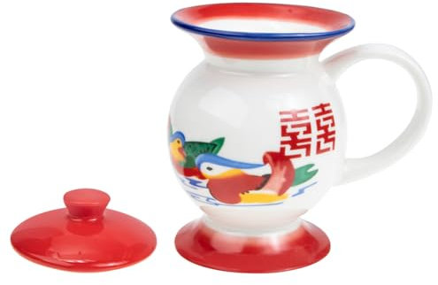 DINHEAROM Taza de Cerámica Antigua Estilo Retro para Café, Asa Portátil