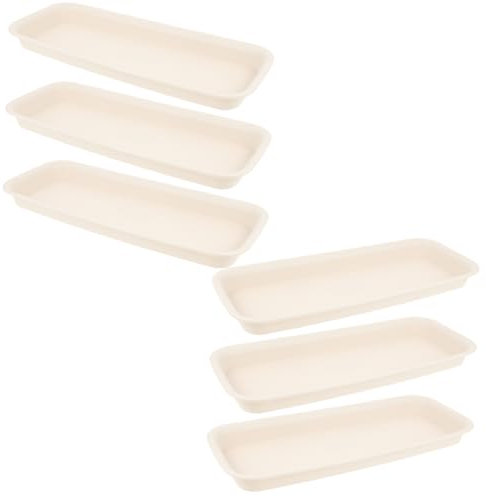 POPETPOP Lot De 6 Plateaux pour Pots De Fleurs Plateaux À Fond Simple Soucoupes Étanches pour Plantes Dintérieur