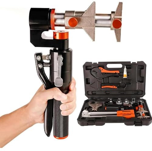 Kit di utensili per l'espansione elettrica PEX, utensile per l'espansione PEX ricaricabile, utensili per la crimpatura di tubi PEX da 16/20/25/32 mm, raccordi per tubi con taglierina e utensile per