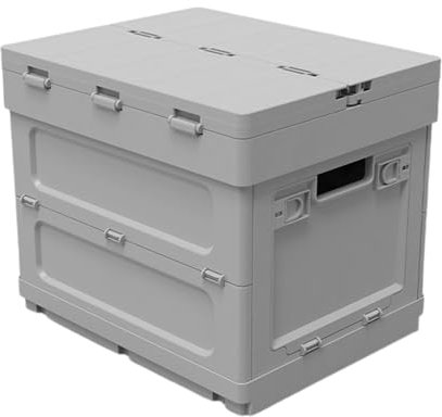 Table de réfrigérateur de Camping Portable en Plein air, boîte de Rangement Pliante Couverte multifonctionnelle, boîte en Plastique de Table adaptée à l'extérieur, à la Maison et a