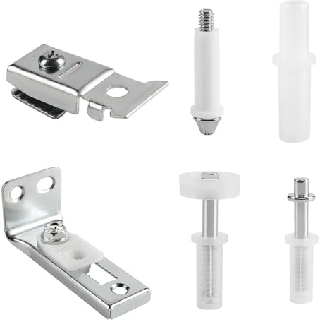 6 Pcs Bifold Door Repair Kit Folding Door Hardware Repair Replacement Part Includes 3/8 7/8 1 Guide Wheel and Brackets for Bi Folding Doors Internal