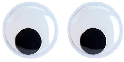 Occhi Finti Autoadesivi Rotondi, 2 Pezzi Grandi Occhi Finti Autoadesivi, Occhietti Adesivi Lavoretti, Occhietti Decorazioni Creative per Scrapbooking, Accessori Artigianali, Bambole (13cm)
