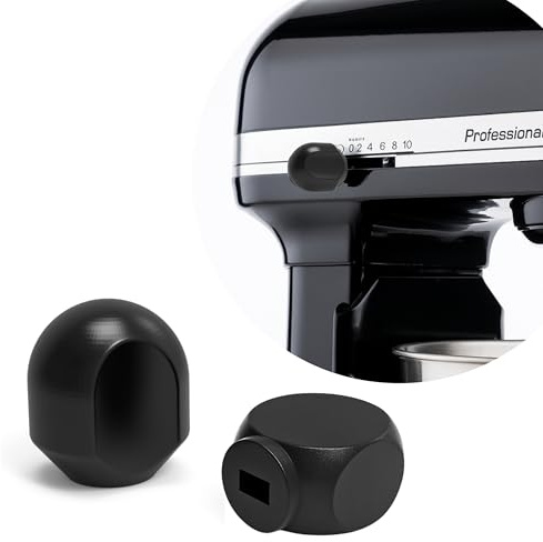Sintrix Fab Juego de botones para control de velocidad y nivelador de bloqueo, repuesto compatible con el robot de cocina KitchenAid Chef 5KSM175 Artisan Classic Heavy Duty, apto para robot de cocina