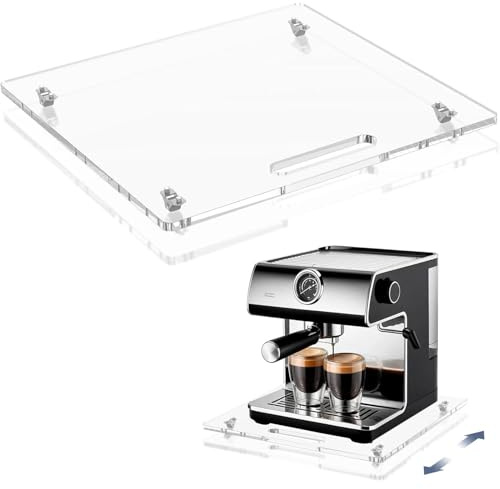 Vassoio Scorrevole Per Elettrodomestici Cucina,Vassoio Scorrevole In Acrilico Per Caffettiera Con Ruote In | Organizzatore Macchine Casa Cucina 35x33cm Per Impastatrici Piano - Tostapane