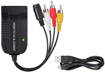 Adaptador HDMI A AV-S-Video Entrada S-Video Salida AV CVBS Convertidor De Vídeo(With power cable)