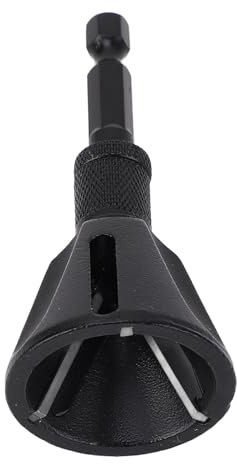 Asixxsix Herramienta de Desbarbado, Herramienta de Chaflán Externo Vástago Hexagonal de 1/4 de Pulgada con Hoja de Carburo de Tungsteno de 5-25 Mm para Tubería de Varilla de Metal