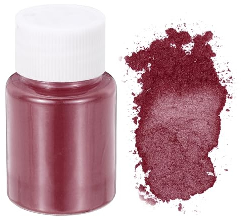 QUARKZMAN 10g/0,35oz Polvere Di Mica Grado Cosmetico, Polvere Di Mica 600 Mesh Pigmenti Naturali Per Resina Epossidica Per Resina Da Colata, Colorante Per Candele, Rosso Porpora