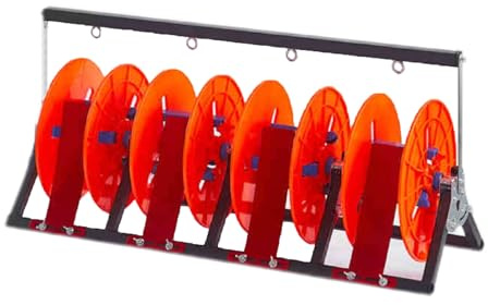 Generisch Robuster Kabeltrommel-Abroller, Mehrfachspulen-Kabelabwickler für Werkstatt und Baustelle, 86 x 30 x 41 cm, ideal für effizientes Kabelmanagement
