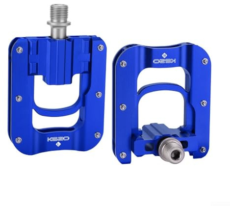 Pédales pliables, trois roulements pliants pour vélo Brompton à petite roue, pédale antidérapante P8 de rechange (bleu)
