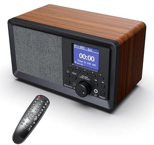 Altoparlante portatile Bluetooth Retro Radio FM Vintage,Posta radio digitale portatile con ricarica USB per,Radio Dab