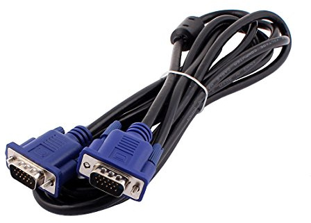 sourcingmap 3 m, 15 Pin, Maschio/Maschio, Cavo di prolunga per Monitor VGA, Colore: Nero