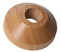 Merriway BH01933 15 mm Rohrrosette, Ahorn / Weiß, 2 Stück