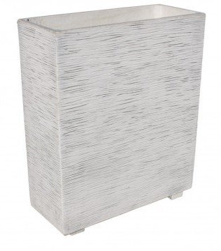 AnaParra Jardinera Rectangular Moderna en hormigón aligerado para Exterior Cuadrada Barents 50X25X70cm. Natural Gris