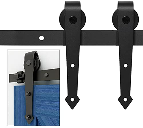 228cm/7.5FT Schiebetürbeschlag Set Schiebetürsystem Zubehörteil schiebe türe Schiebetür schiebetürbeschlag set/sliding barn door hardware Arrow Shape