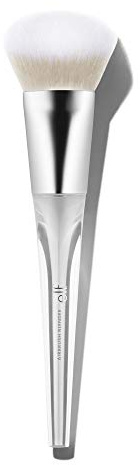 e.l.f. Precision Airbrush Blender, Angled Makeup Brush For Applying Liquids, Creams Or Powders, Creates Sheer Or Full Coverage, Vegan & Cruelty-Free