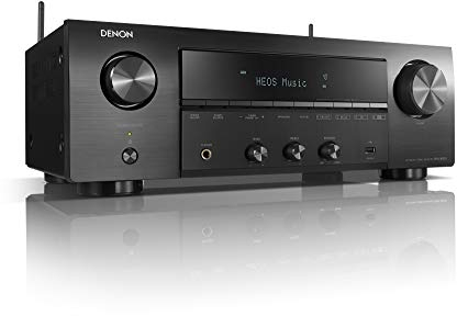 Denon DRA-800H Stereo Receiver und Verstärker, Alexa Kompatibel, 5 HDMI Eingänge, Phono-Eingang, Bluetooth und WLAN, DAB+ Radio, Musikstreaming, AirPlay 2, HEOS Multiroom, Schwarz