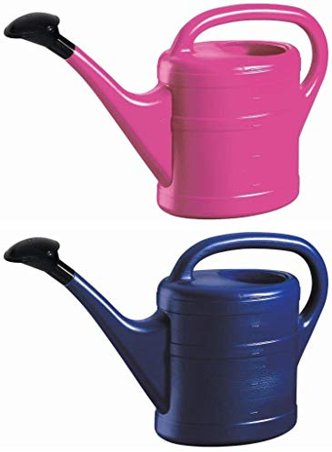 2X Gießkanne 5L PINK + BLAU + 1x KÜHLSCHRANKMAGNET! Gießkannen Kunststoff für groß & klein, Garten & Zimmerpflanzen Gieskanne Gieskannen Giesskanne 5 Liter Watering Can Kinder Zimmergießkanne