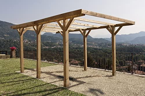 Losa Esterni Da Vivere Carport Singolo Senza Copertura: Rifugio per Veicoli All'aperto