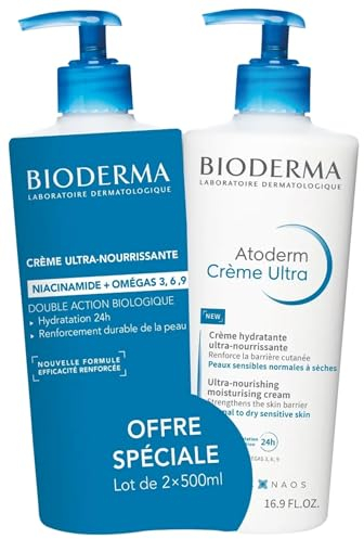 Bioderma Atoderm Crème Ultra Ultra-Nourishing Moisturising Cream 2 x 500ml