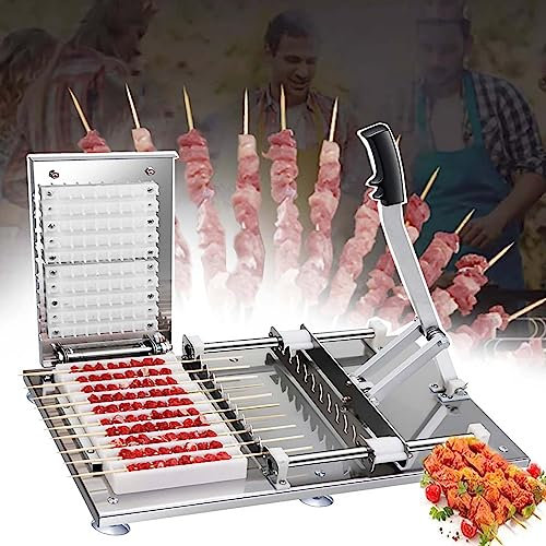 Máquina Manual Pinchos Kebab Cordero, Fabricante Kebab Barbacoa 10 Agujeros, Kit Herramientas Ayudante Pincho Portátil, Con Cajas De Carne, Para Picnic En La Tienda De Barbacoa De Cocina