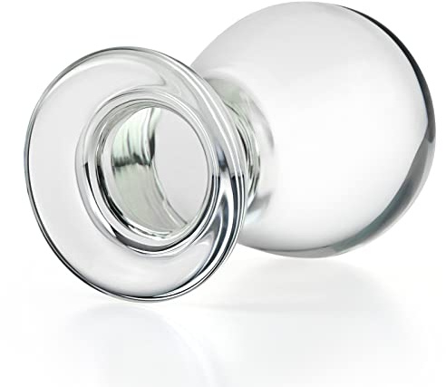FST Crystal Glass Anal Plug Classic Butt Plug for Vaginal and Prostate Massage Bulb-Shaped Anal Toys for Anal Training Anal Sex Toys for Men Women and Beginners