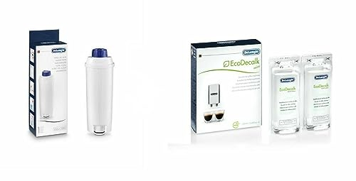 Decalcificante Ecodecalk 2 Dosi + Filtro Addolcitore Acqua ADATTO PER DE LONGHI per macchine caffè