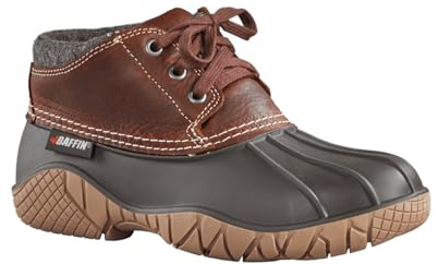 Baffin Women's WHITETAIL II Waterproof Insulated Low-Height Winter Snow Boots, Full-Grain Leather Upper, Flexible Rubber Base, Brown, 9