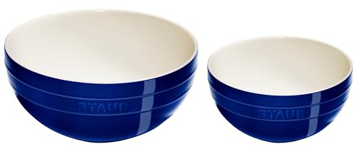 STAUB 1029122 Lot de 2 ramequins imbriqués en céramique Bleu foncé