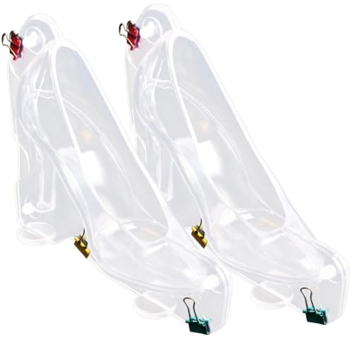 Garneck 2 Stück High-Heel-Schuh-Schokoladenformen 3D-Schuh-Süßigkeitsformen Gelee-Damenschuhe-Form Hochzeit Brautparty Geburtstagsfeier Kuchendekorationswerkzeuge