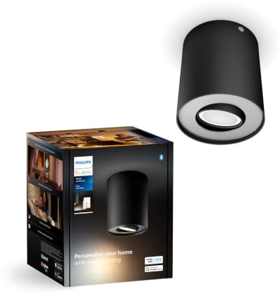 Pillar Hue single spot black 1x5W 230V