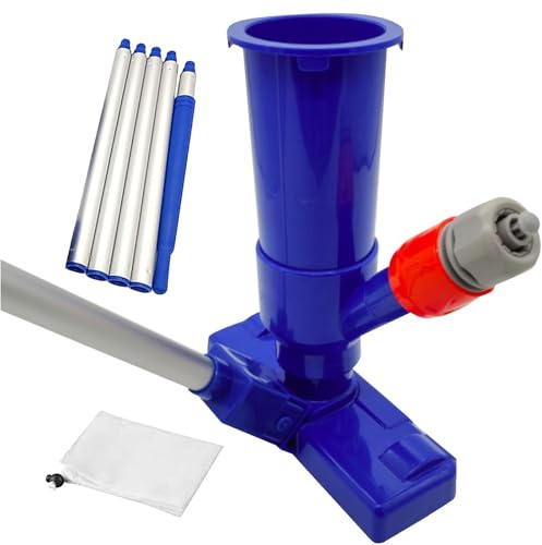 Aspirador portátil para piscina – Aspirador portátil para material PP – Dispositivo de limpieza que no requiere electricidad, para piscinas, patios traseros, piscinas hinchables,