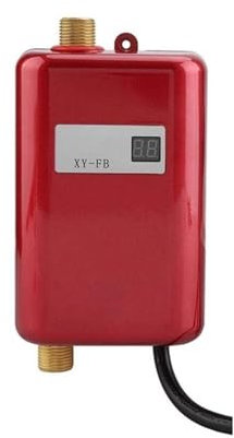 Chauffe-eau électrique instantané Chauffe-eau Électrique Instantané Sans Réservoir, 3800W, For Douche Intérieure, Cuisine, Salle De Bains, Chauffage De L'eau Pour cuisine, salle de bain, lavage(Rot)