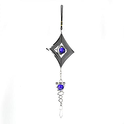 Carillons éoliens pour l'extérieur, carillons éoliens, tournez avec le vent, décoration de jardin pour l'extérieur, décoration extérieure, carillons, carillons éoliens rotatifs, (D type diamond shape)