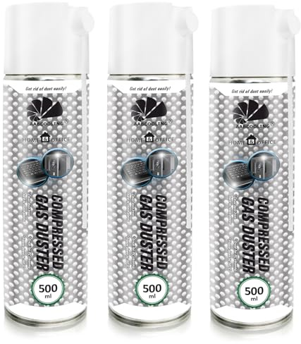 AABCOOLING Home&Office (3 x 500 ml) Dator Dammsugare - Elektronikrengöring med datorvakuum, underhåll av kylsystem, dammborttagning för kontorsutrustning, K3​
