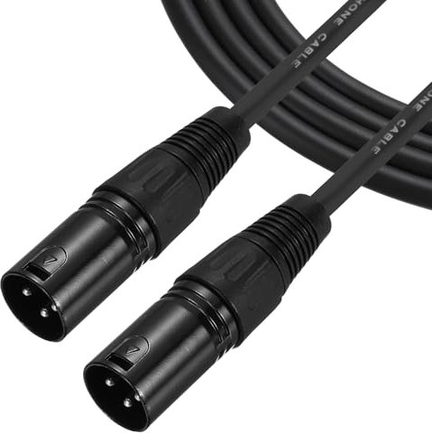 sourcing map 2ft 3 Pin XLR Male to Male Mic Cable XLR Male to Male Adapter Microphone Cable for Stage Studio Cable