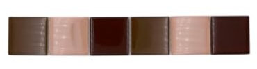 Carreaux de mosaïque en verre beige marron brillant mur cuisine salle de bain douche | 10 bordures