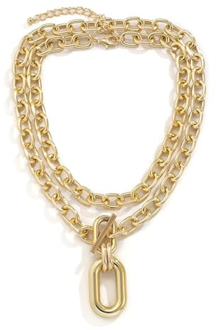 GETFACAI Chunky Gold Necklace, Chunky Necklaces for Women, Gold Chunky Necklace, for Beach, Party, Prom, Show, Wedding, Choker Layered Punk, Layered Punk Thick Chain