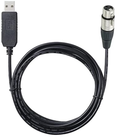 FT232RL USB to XLR 3P Female DMX512 Adapter Cable for Stage Lighting Control(3M)