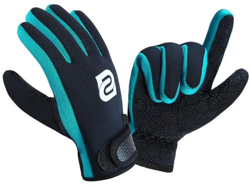 Summshall 2mm Neoprene Gloves, Keep Warm & Flexible, Anti-Slip Grip, Wetsuit Diving Gloves for Women Men, for Diving, Snorkeling, Surfing Paddling Spearfishing Sailing