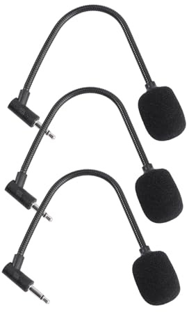 GARVALON 3piezas Micrófonos de Computadora Pequeños Corte Recto Micrófonos de Teléfono Portátiles Compatibles para Uso Casa y Oficina