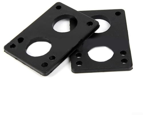 Gdfnmogo 2 Composition 8mm Soft Skateboard Shock Hautement élastique pour Longboard Protection Riser Rondelles – Pads PU réduit 78 x 55 x 9 mm Noir Pack Friction et Vibration Truck