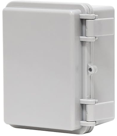 Verteilerkasten Aufputz IP67 Sicherungskasten mit Montageplatte, Wandhalterungen und Klappbarem Grauen Deckel(11.6x7x8.9 cm/4.6x2.8x3.5 in)