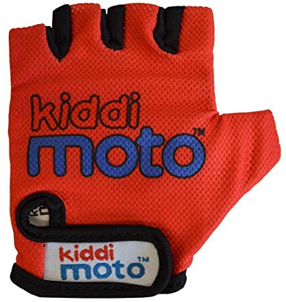 KIDDIMOTO Kinder Fahrradhandschuhe Fingerlose für Jungen und Mädchen/BMX Handschuh/Fahrrad Handschuhe/Bike Kinder Handschuhe - Rot - Medium