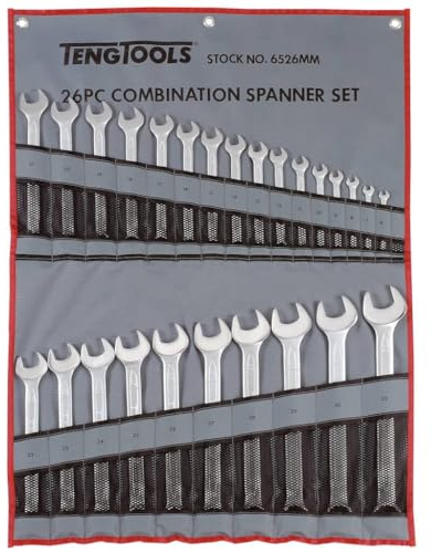 Tengtools 6526MM - Juego de 26 llaves fijas combinadas