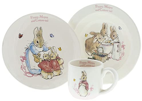 Beatrix Potter F M C Tail 3 st Nursery Set, servis, färgglad, 0,1 x 0,1 x 1,85 cm