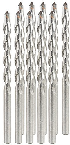 AGT Schlagbohrer Set: Beton-Bohrer-Set für Schlag- und Drehbohrer, 8 mm, 10 Stück (Schlagbohrer Bohrer, für Schlagbohrmaschine, Akku)