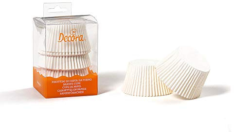 DECORA 0339756 Pakete 60 PAPIERFÖRMCHEN WEIß 55 X 45 MM