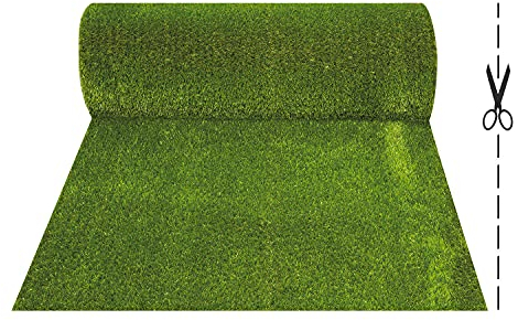 OLIVO.Shop - LUXURY SOFT GRASS GREEN Erba sintetica per giardini e terrazze, Prato sintetico 40 mm drenante, Manto erboso a rotoli artificiale, varie misure (Metri 1x1)