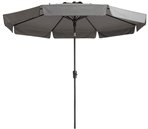 Madison Sonnenschirm Volant Knickbar Gartenschirm Ampelschirm Balonschirm Marketschirm Strandschirm Sonnen Schirm Sonnenschutz 300 cm Hellgrau
